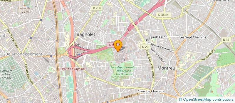 localisation de l'entreprise CONSOMMATION LOGEMENT ET CADRE DE VIE - ASSOCIATION DE DEFENSE DES LOCATAIRES DE BAGNOLET à BAGNOLET