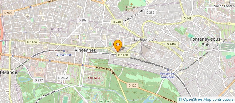 localisation de l'entreprise CONSORTIUM INTERNATIONAL DE CROISSANCE ET DE COOPERATION  VINCENNES