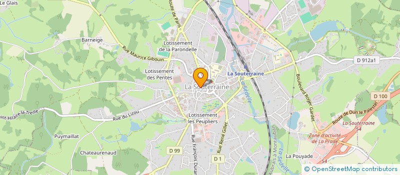 localisation de l'entreprise CONSORTS PEYRAUD à LA SOUTERRAINE