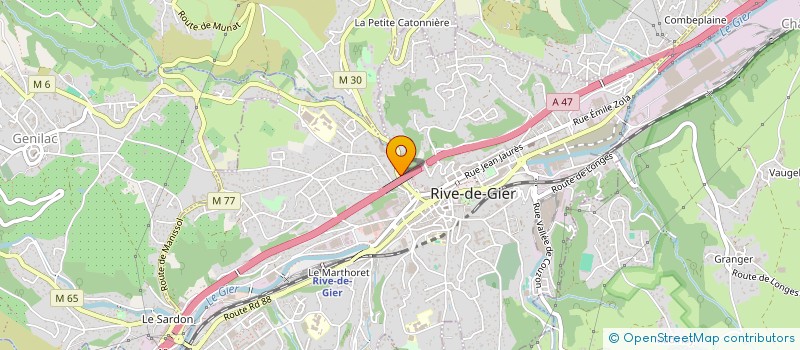 localisation de l'entreprise CONST APPLIQ REALIS CHAUDRONNERIE INDUST à RIVE-DE-GIER