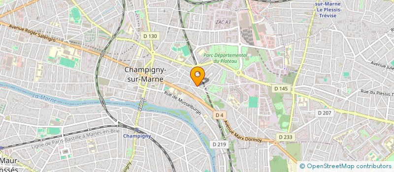 localisation de l'entreprise CONST ET TRANSFOR MACON SCTM à CHAMPIGNY-SUR-MARNE