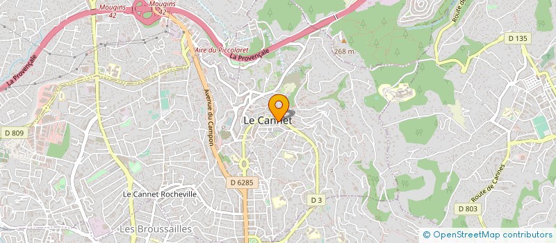 localisation de l'entreprise CONST IMMO PROVENCE AZUR à LE CANNET