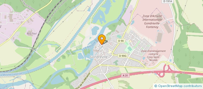 localisation de l'entreprise CONST LORRAINE MATERIELS ARTS GRAPHIQUES à GONDREVILLE