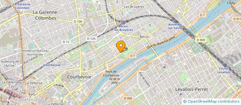 localisation de l'entreprise CONST TRANSM ENGRENAGES PRECIS CATEP SA à COURBEVOIE
