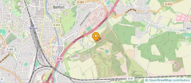 localisation de l'entreprise CONSTANCE  BELFORT