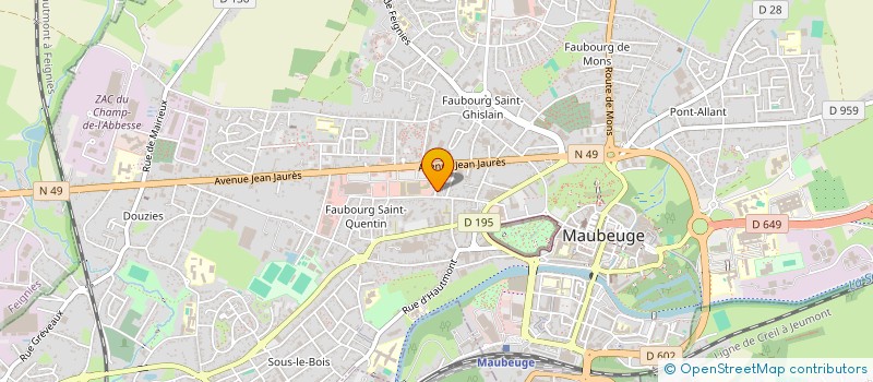 localisation de l'entreprise CONSTANT COMMERCE  MAUBEUGE