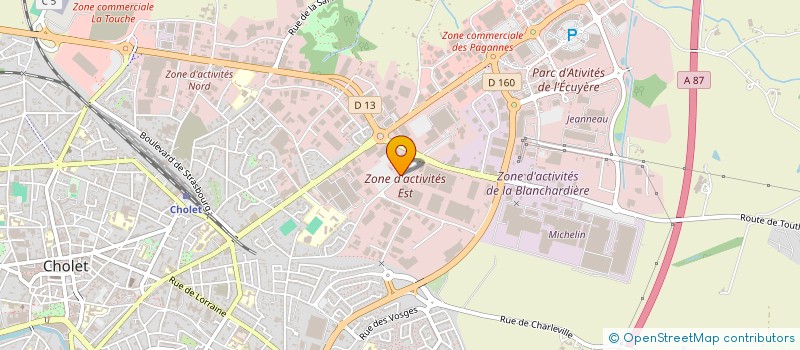 localisation de l'entreprise CONSTANTIM à CHOLET
