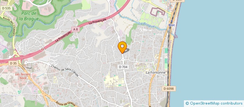 localisation de l'entreprise CONSTANTIN  ANTIBES