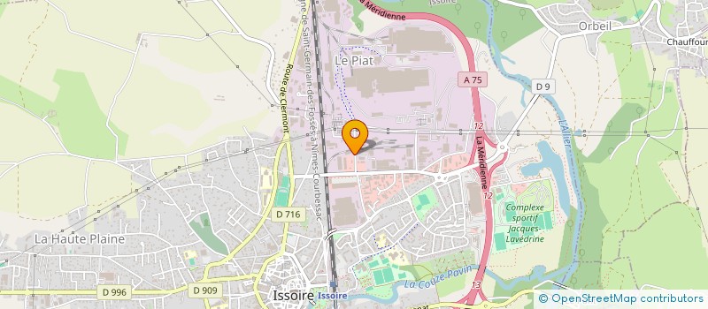 localisation de l'entreprise CONSTELLIUM ISSOIRE à ISSOIRE