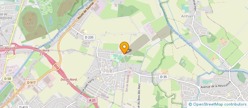 localisation de l'entreprise CONSTRU à DOUAI