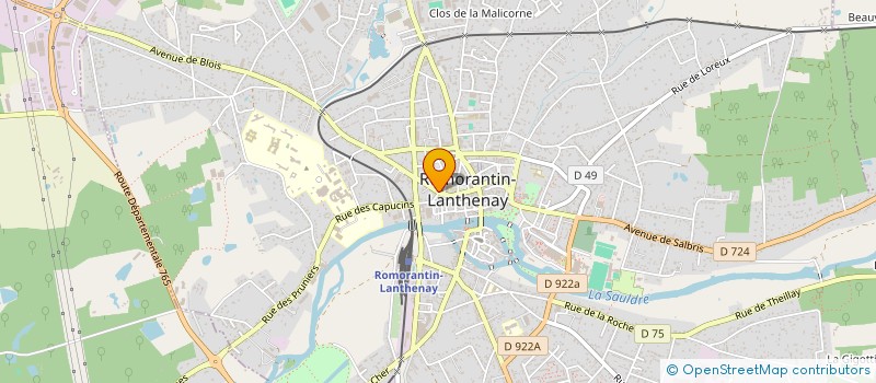 localisation de l'entreprise CONSTRUC TRADITIONNELLE ET GENIE CIVIL  ROMORANTIN-LANTHENAY