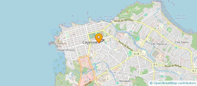 localisation de l'entreprise CONSTRUCTA à CAYENNE