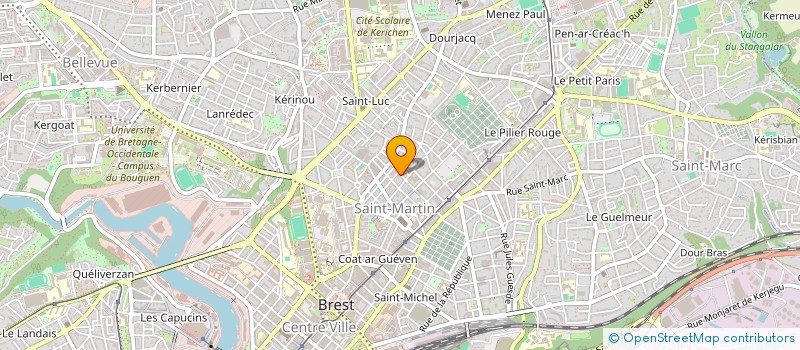 localisation de l'entreprise CONSTRUCTION ACTUELLE à BREST