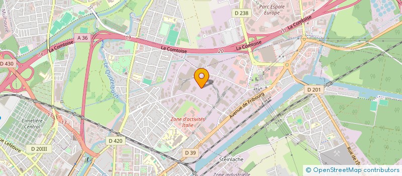 localisation de l'entreprise CONSTRUCTION ALSACE  ILLZACH