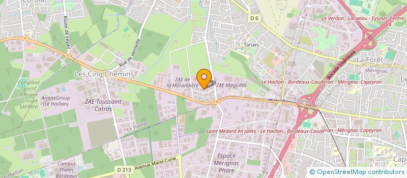 localisation de l'entreprise CONSTRUCTION AQUITAINE CONTEMPORAINE  LE HAILLAN