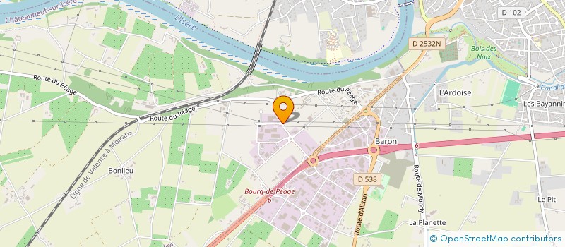 localisation de l'entreprise CONSTRUCTION BATIMENT COORDINATION à CHATEAUNEUF-SUR-ISERE