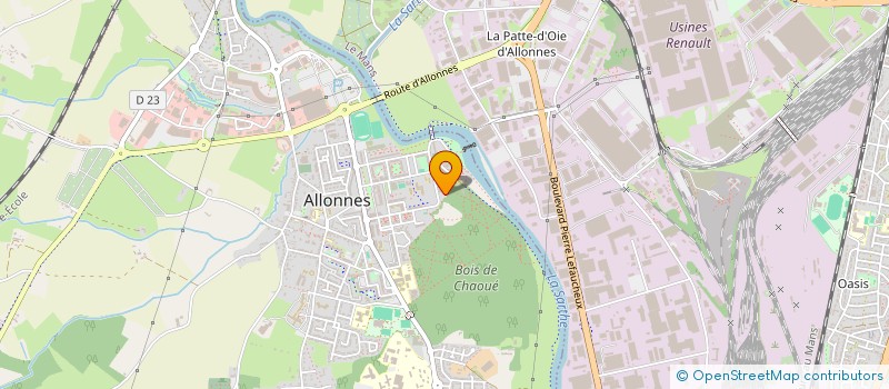 localisation de l'entreprise CONSTRUCTION BATIMENT GENERAL  ALLONNES