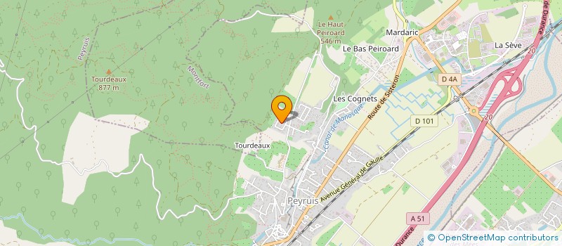 localisation de l'entreprise CONSTRUCTION BATIMENT METALLERIE TP  PEYRUIS