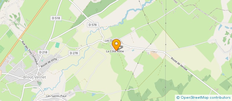 localisation de l'entreprise CONSTRUCTION BOIS 03  BROUT-VERNET