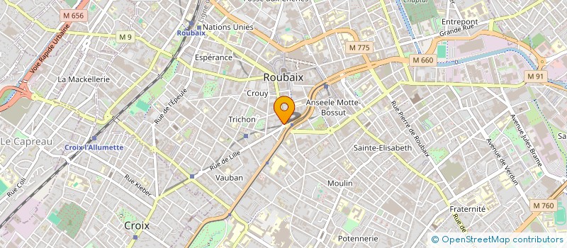 localisation de l'entreprise CONSTRUCTION BOIS MENUISERIE  ROUBAIX