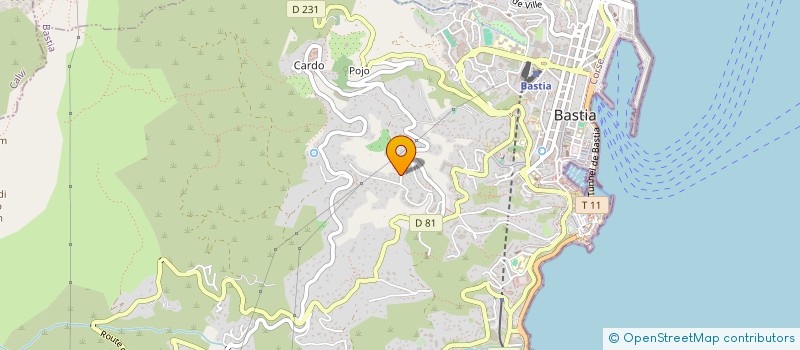 localisation de l'entreprise CONSTRUCTION CORSE à BASTIA