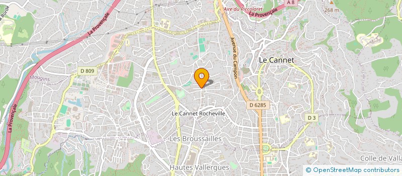 localisation de l'entreprise CONSTRUCTION COTE D AZUR à LE CANNET