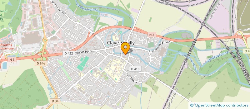 localisation de l'entreprise CONSTRUCTION DE LA BEUVRONNE  CLAYE-SOUILLY