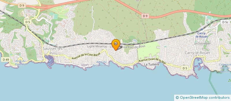 localisation de l'entreprise CONSTRUCTION DE LA COTE BLEUE  SAUSSET-LES-PINS