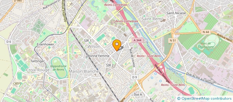 localisation de l'entreprise CONSTRUCTION DES SACRES à REIMS
