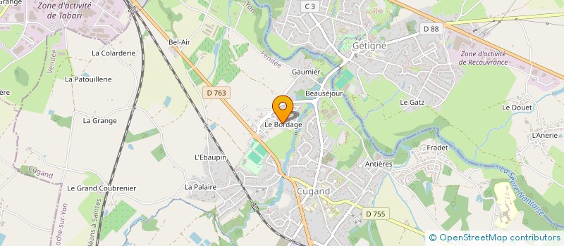 localisation de l'entreprise CONSTRUCTION DES TROIS PROVINCES à CUGAND