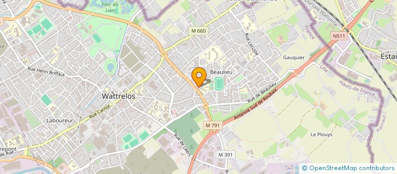 localisation de l'entreprise CONSTRUCTION DU NORD  WATTRELOS