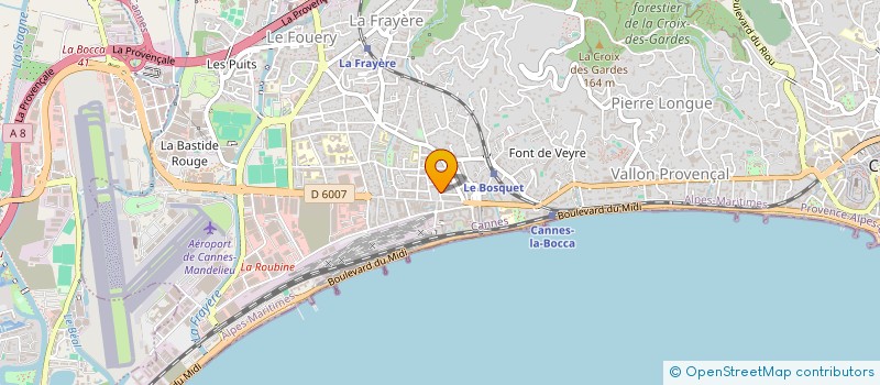 localisation de l'entreprise CONSTRUCTION EQUIPAS à CANNES