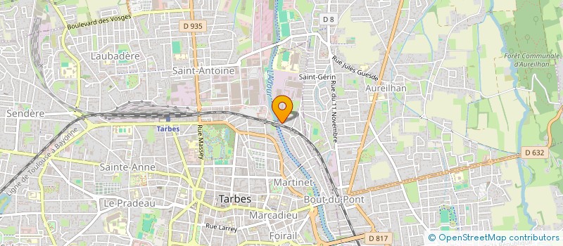 localisation de l'entreprise CONSTRUCTION ET TOPOGRAPHIE DE L'ADOUR  TARBES