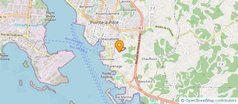 localisation de l'entreprise CONSTRUCTION HABITAT LOG TRAVAUX PUBLICS à LES ABYMES