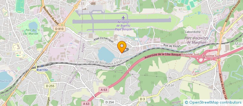 localisation de l'entreprise CONSTRUCTION ISAS  ANGLET