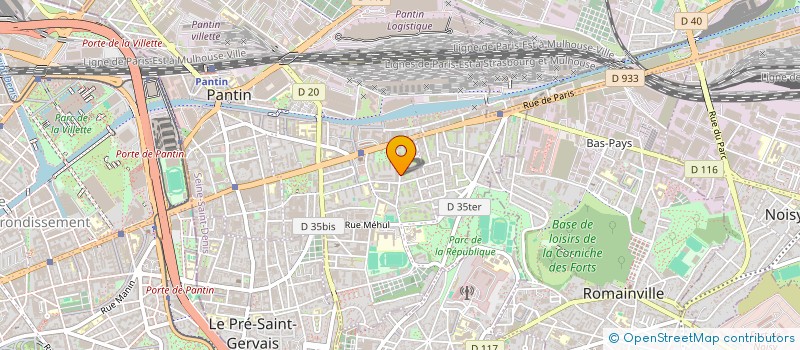 localisation de l'entreprise CONSTRUCTION ISOLATION TRAVAUX PEINTURE  PANTIN