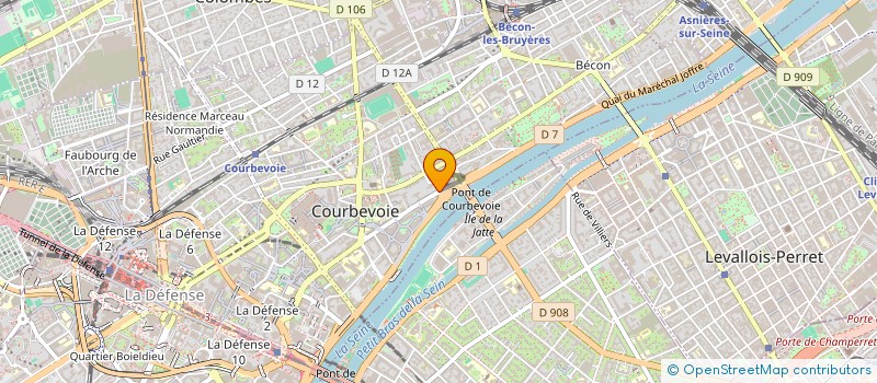 localisation de l'entreprise CONSTRUCTION LE BATIMENT MODERNE à COURBEVOIE