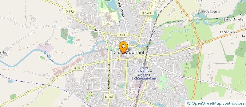 localisation de l'entreprise CONSTRUCTION MENARD à CHATEAUBRIANT