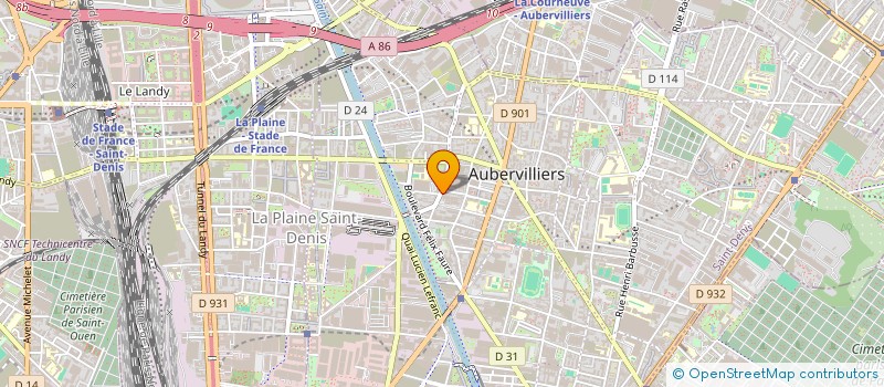 localisation de l'entreprise CONSTRUCTION OSBORN à AUBERVILLIERS
