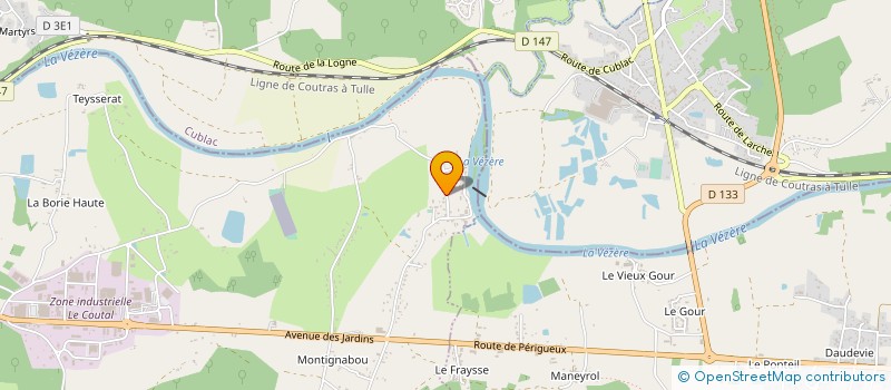 localisation de l'entreprise CONSTRUCTION PERIGOURDIN  TERRASSON LAVILLEDIEU