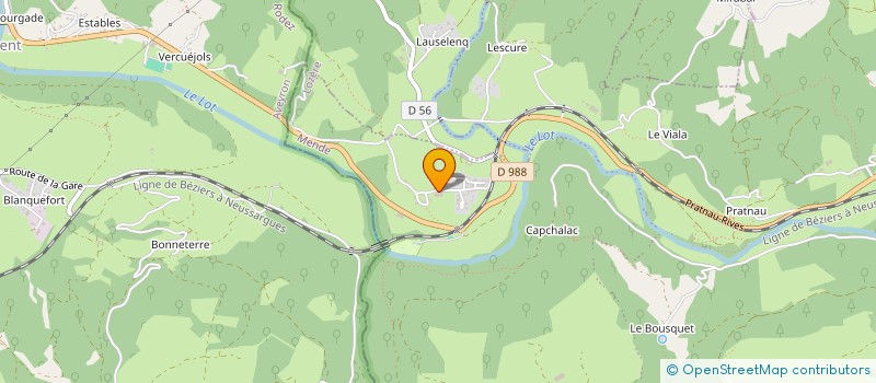 localisation de l'entreprise CONSTRUCTION POUGET  BANASSAC-CANILHAC