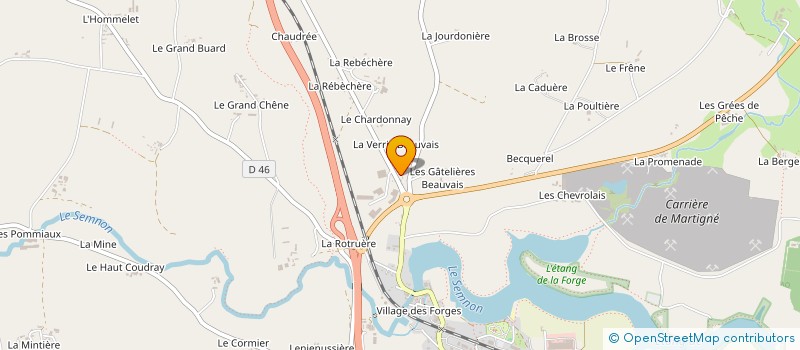 localisation de l'entreprise CONSTRUCTION REBOURS à MARTIGNE-FERCHAUD