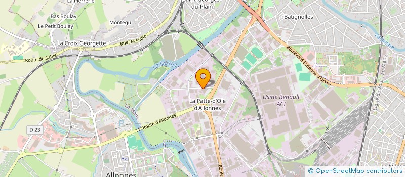 localisation de l'entreprise CONSTRUCTION SARTHOISE à LE MANS