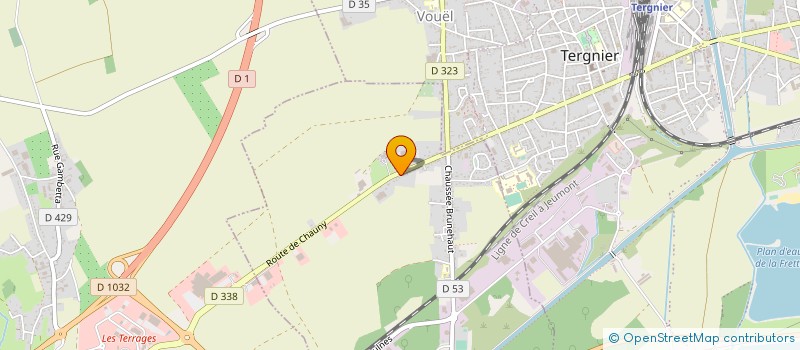 localisation de l'entreprise CONSTRUCTION TECHNIQUE ET AERAULIQUE à TERGNIER