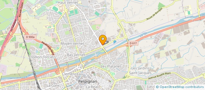 localisation de l'entreprise CONSTRUCTIONS A.S.  PERPIGNAN