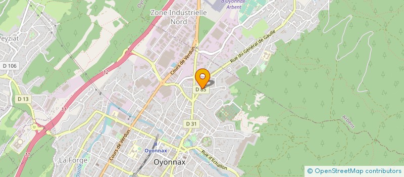 localisation de l'entreprise CONSTRUCTIONS ANTOINE DI CIOCCO à OYONNAX