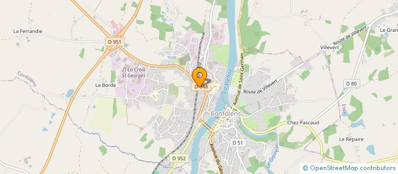 localisation de l'entreprise CONSTRUCTIONS CONFOLENTAISES SARL  CONFOLENS