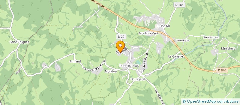 localisation de l'entreprise CONSTRUCTIONS DELPON à ISSENDOLUS