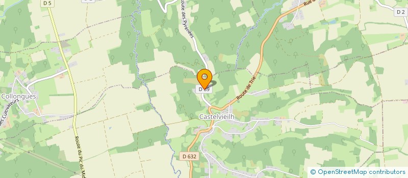 localisation de l'entreprise CONSTRUCTIONS DOMINGUEZ SARL  CASTELVIEILH