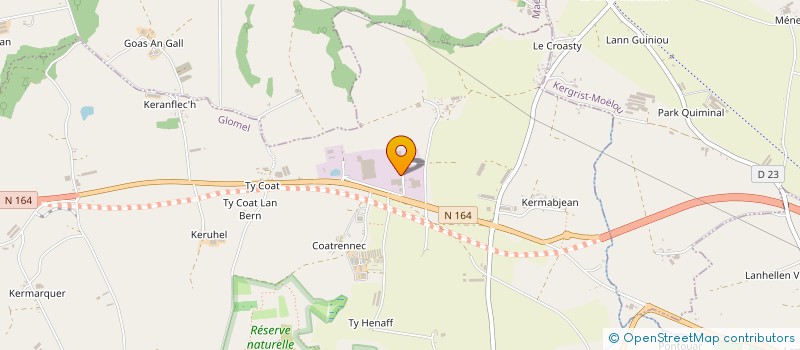 localisation de l'entreprise CONSTRUCTIONS DU KREIZ BREIZH  GLOMEL